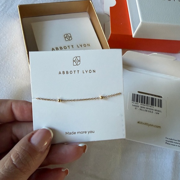 NWT Sphere Chain Bracelet (Gold) Abbot Lyon stacking new - Picture 2 of 3